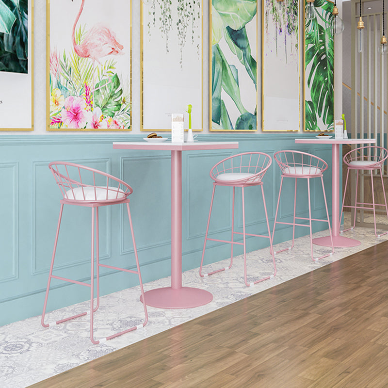Stone Bar Dining Table Modern Bar Table with Iron Base for Dining Room Clearhalo 'Bar Furniture' 'Bar Tables' 'bar_tables' 'furn' 'furn_bar_tables' 'Furniture' 'furniture_bar_tables' 'Kitchen & Dining Furniture' 4926139