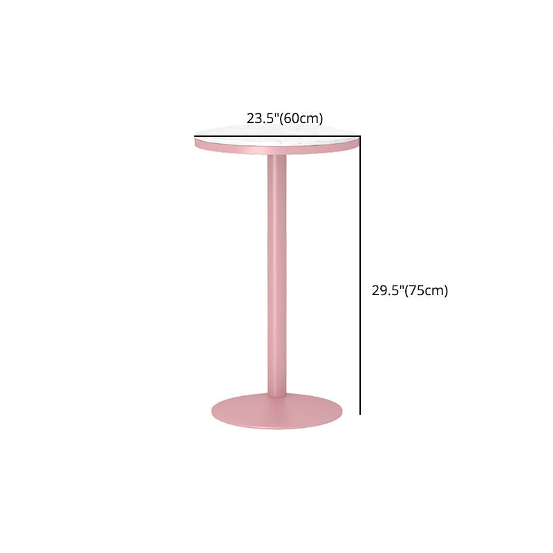 Stone Bar Dining Table Modern Bar Table with Iron Base for Dining Room Clearhalo 'Bar Furniture' 'Bar Tables' 'bar_tables' 'furn' 'furn_bar_tables' 'Furniture' 'furniture_bar_tables' 'Kitchen & Dining Furniture' 4926140