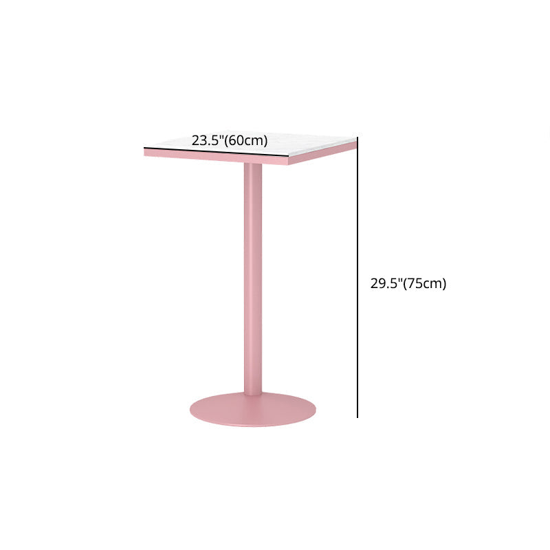 Stone Bar Dining Table Modern Bar Table with Iron Base for Dining Room Clearhalo 'Bar Furniture' 'Bar Tables' 'bar_tables' 'furn' 'furn_bar_tables' 'Furniture' 'furniture_bar_tables' 'Kitchen & Dining Furniture' 4926142