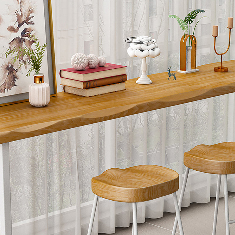 Pine Wood Bar Dining Table Modern Bar Table with Sled Base for Dining Room Clearhalo 'Bar Furniture' 'Bar Tables' 'bar_tables' 'furn' 'furn_bar_tables' 'Furniture' 'furniture_bar_tables' 'Kitchen & Dining Furniture' 4926152