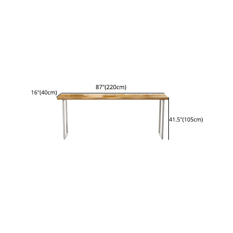 Pine Wood Bar Dining Table Modern Bar Table with Sled Base for Dining Room Clearhalo 'Bar Furniture' 'Bar Tables' 'bar_tables' 'furn' 'furn_bar_tables' 'Furniture' 'furniture_bar_tables' 'Kitchen & Dining Furniture' 4926163