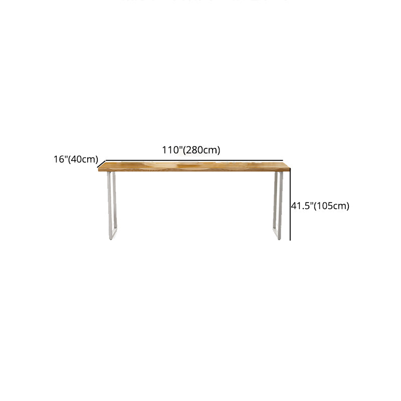 Pine Wood Bar Dining Table Modern Bar Table with Sled Base for Dining Room Clearhalo 'Bar Furniture' 'Bar Tables' 'bar_tables' 'furn' 'furn_bar_tables' 'Furniture' 'furniture_bar_tables' 'Kitchen & Dining Furniture' 4926166