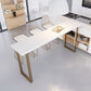 Pine Wood Bar Dining Table Glam Rectangle Bar Table with Double Pedestal for Dining Room 94.5"L x 15.7"W x 41.3"H Without Chairs Clearhalo 'Bar Furniture' 'Bar Tables' 'bar_tables' 'furn' 'furn_bar_tables' 'Furniture' 'furniture_bar_tables' 'Kitchen & Dining Furniture' 4926168