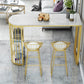 Stone Bar Dining Table Glam Bar Table with Double Pedestal for Kitchen Dining Room Clearhalo 'Bar Furniture' 'Bar Tables' 'bar_tables' 'furn' 'furn_bar_tables' 'Furniture' 'furniture_bar_tables' 'Kitchen & Dining Furniture' 4926200