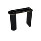 Stone Bar Dining Table Modern Oval Bar Table with Double Pedestal for Kitchen Dining Room Black Without Chairs Clearhalo 'Bar Furniture' 'Bar Tables' 'bar_tables' 'furn' 'furn_bar_tables' 'Furniture' 'furniture_bar_tables' 'Kitchen & Dining Furniture' 4926245