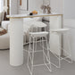 Stone Bar Dining Table Modern Oval Bar Table with Double Pedestal for Kitchen Dining Room Clearhalo 'Bar Furniture' 'Bar Tables' 'bar_tables' 'furn' 'furn_bar_tables' 'Furniture' 'furniture_bar_tables' 'Kitchen & Dining Furniture' 4926253