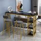 Rectangle Bar Dining Table Modern Bar Counter Table with Sled Base Black Without Chairs Clearhalo 'Bar Furniture' 'Bar Tables' 'bar_tables' 'furn' 'furn_bar_tables' 'Furniture' 'furniture_bar_tables' 'Kitchen & Dining Furniture' 4926262