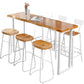 Rectangle Bar Dining Table Contemporary Bar Table with White Sled Base Clearhalo 'Bar Furniture' 'Bar Tables' 'bar_tables' 'furn' 'furn_bar_tables' 'Furniture' 'furniture_bar_tables' 'Kitchen & Dining Furniture' 4926296