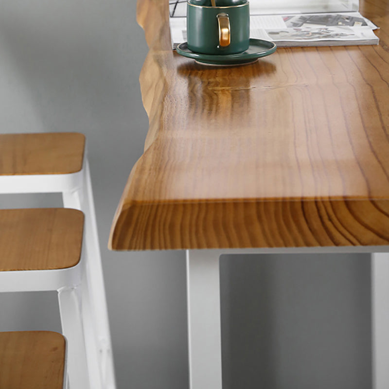 Rectangle Bar Dining Table Contemporary Bar Table with White Sled Base Clearhalo 'Bar Furniture' 'Bar Tables' 'bar_tables' 'furn' 'furn_bar_tables' 'Furniture' 'furniture_bar_tables' 'Kitchen & Dining Furniture' 4926299