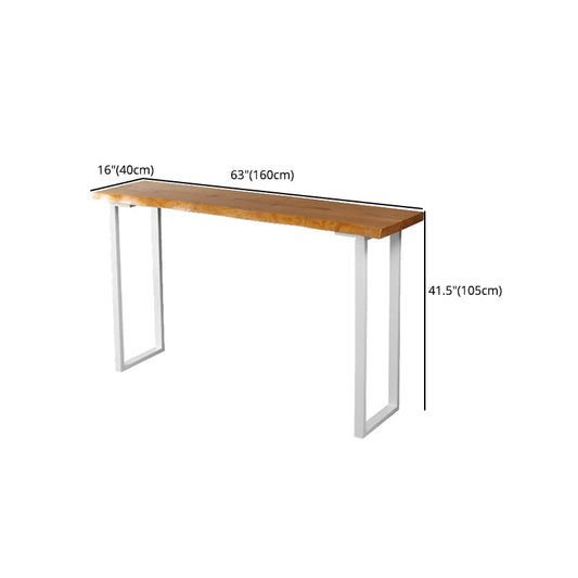 Rectangle Bar Dining Table Contemporary Bar Table with White Sled Base Clearhalo 'Bar Furniture' 'Bar Tables' 'bar_tables' 'furn' 'furn_bar_tables' 'Furniture' 'furniture_bar_tables' 'Kitchen & Dining Furniture' 4926304