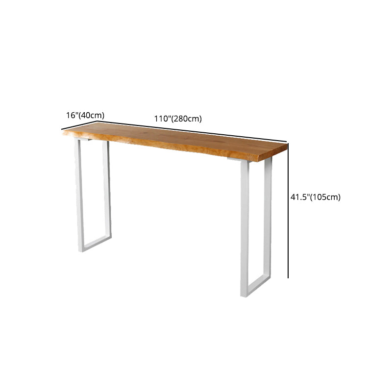 Rectangle Bar Dining Table Contemporary Bar Table with White Sled Base Clearhalo 'Bar Furniture' 'Bar Tables' 'bar_tables' 'furn' 'furn_bar_tables' 'Furniture' 'furniture_bar_tables' 'Kitchen & Dining Furniture' 4926309