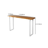 Rectangle Bar Dining Table Contemporary Bar Table with White Sled Base Clearhalo 'Bar Furniture' 'Bar Tables' 'bar_tables' 'furn' 'furn_bar_tables' 'Furniture' 'furniture_bar_tables' 'Kitchen & Dining Furniture' 4926309