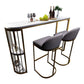 Stone White Bar Table Traditional Luxury Bar Dining Table with Sled Base Clearhalo 'Bar Furniture' 'Bar Tables' 'bar_tables' 'furn' 'furn_bar_tables' 'Furniture' 'furniture_bar_tables' 'Kitchen & Dining Furniture' 4926330
