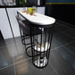 Stone White Bar Table Traditional Luxury Bar Dining Table with Sled Base Clearhalo 'Bar Furniture' 'Bar Tables' 'bar_tables' 'furn' 'furn_bar_tables' 'Furniture' 'furniture_bar_tables' 'Kitchen & Dining Furniture' 4926334