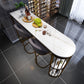 Stone White Bar Table Traditional Luxury Bar Dining Table with Sled Base Clearhalo 'Bar Furniture' 'Bar Tables' 'bar_tables' 'furn' 'furn_bar_tables' 'Furniture' 'furniture_bar_tables' 'Kitchen & Dining Furniture' 4926335