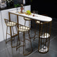 Stone White Bar Table Traditional Luxury Bar Dining Table with Sled Base Clearhalo 'Bar Furniture' 'Bar Tables' 'bar_tables' 'furn' 'furn_bar_tables' 'Furniture' 'furniture_bar_tables' 'Kitchen & Dining Furniture' 4926337