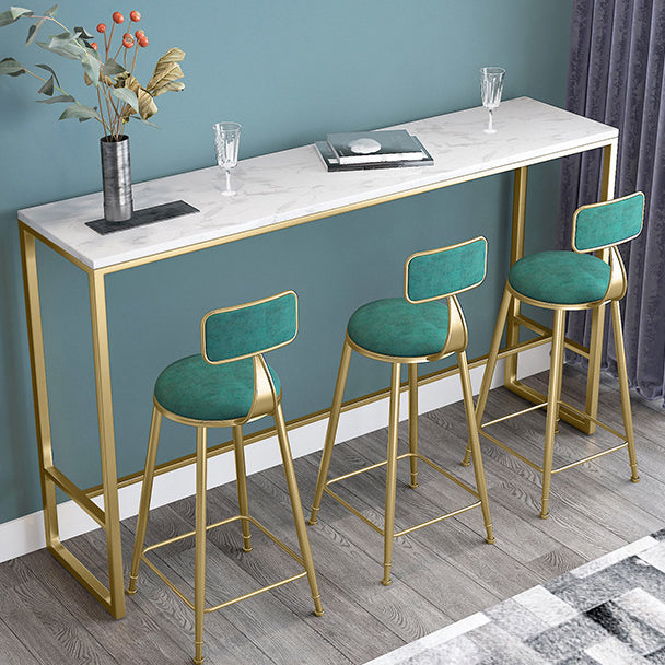 Rectangle Stone Bar Dining Table Traditional Luxury Bar Table with Trestle Base Clearhalo 'Bar Furniture' 'Bar Tables' 'bar_tables' 'furn' 'furn_bar_tables' 'Furniture' 'furniture_bar_tables' 'Kitchen & Dining Furniture' 4926353