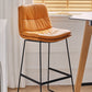 Scandinavian Matte Finish Upholstered Barstool Footrest Coffee Shop Stool Clearhalo 'Bar Furniture' 'Bar Stools' 'bar_stools' 'furn' 'furn_bar_stools' 'Furniture' 'furniture_bar_stools' 'Kitchen & Dining Furniture' 4926364