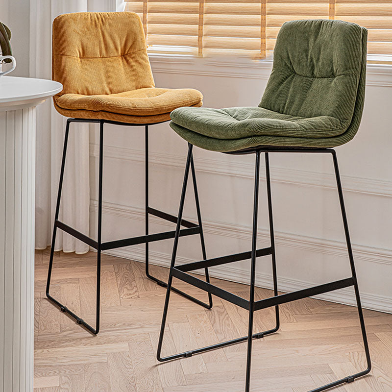Scandinavian Matte Finish Upholstered Barstool Footrest Coffee Shop Stool Clearhalo 'Bar Furniture' 'Bar Stools' 'bar_stools' 'furn' 'furn_bar_stools' 'Furniture' 'furniture_bar_stools' 'Kitchen & Dining Furniture' 4926366