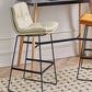 Scandinavian Matte Finish Upholstered Barstool Footrest Coffee Shop Stool Clearhalo 'Bar Furniture' 'Bar Stools' 'bar_stools' 'furn' 'furn_bar_stools' 'Furniture' 'furniture_bar_stools' 'Kitchen & Dining Furniture' 4926382