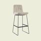Scandinavian Matte Finish Upholstered Barstool Footrest Coffee Shop Stool Off-White 1 Piece Bar Stool(30"H) Clearhalo 'Bar Furniture' 'Bar Stools' 'bar_stools' 'furn' 'furn_bar_stools' 'Furniture' 'furniture_bar_stools' 'Kitchen & Dining Furniture' 4926386