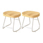 Contemporary Natural Solid Wood Barstool Footrest Restaurant Stool White 2 Piece Set Short Stool(18"H) Clearhalo 'Bar Furniture' 'Bar Stools' 'bar_stools' 'furn' 'furn_bar_stools' 'Furniture' 'furniture_bar_stools' 'Kitchen & Dining Furniture' 4926478