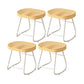 Contemporary Natural Solid Wood Barstool Footrest Restaurant Stool White 4 Piece Set Short Stool(18"H) Clearhalo 'Bar Furniture' 'Bar Stools' 'bar_stools' 'furn' 'furn_bar_stools' 'Furniture' 'furniture_bar_stools' 'Kitchen & Dining Furniture' 4926480