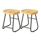 Contemporary Natural Solid Wood Barstool Footrest Restaurant Stool Black 2 Piece Set Short Stool(22"H) Clearhalo 'Bar Furniture' 'Bar Stools' 'bar_stools' 'furn' 'furn_bar_stools' 'Furniture' 'furniture_bar_stools' 'Kitchen & Dining Furniture' 4926482
