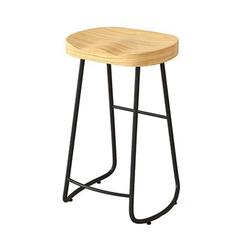 Contemporary Natural Solid Wood Barstool Footrest Restaurant Stool Clearhalo 'Bar Furniture' 'Bar Stools' 'bar_stools' 'furn' 'furn_bar_stools' 'Furniture' 'furniture_bar_stools' 'Kitchen & Dining Furniture' 4926483
