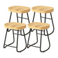 Contemporary Natural Solid Wood Barstool Footrest Restaurant Stool Black 4 Piece Set Short Stool(22"H) Clearhalo 'Bar Furniture' 'Bar Stools' 'bar_stools' 'furn' 'furn_bar_stools' 'Furniture' 'furniture_bar_stools' 'Kitchen & Dining Furniture' 4926484