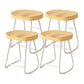 Contemporary Natural Solid Wood Barstool Footrest Restaurant Stool White 4 Piece Set Short Stool(22"H) Clearhalo 'Bar Furniture' 'Bar Stools' 'bar_stools' 'furn' 'furn_bar_stools' 'Furniture' 'furniture_bar_stools' 'Kitchen & Dining Furniture' 4926489