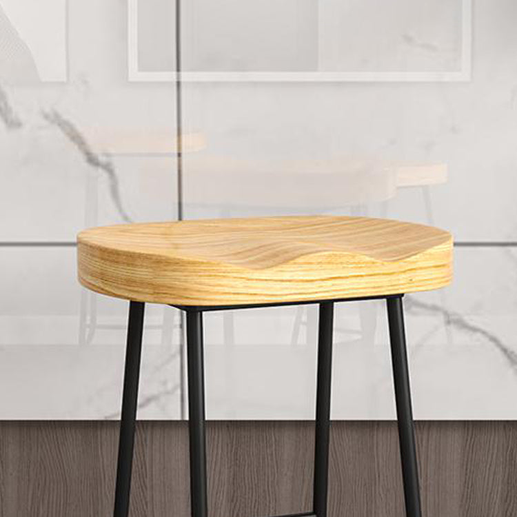Contemporary Natural Solid Wood Barstool Footrest Restaurant Stool Clearhalo 'Bar Furniture' 'Bar Stools' 'bar_stools' 'furn' 'furn_bar_stools' 'Furniture' 'furniture_bar_stools' 'Kitchen & Dining Furniture' 4926491