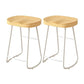 Contemporary Natural Solid Wood Barstool Footrest Restaurant Stool White 2 Piece Set Counter Stool(26"H) Clearhalo 'Bar Furniture' 'Bar Stools' 'bar_stools' 'furn' 'furn_bar_stools' 'Furniture' 'furniture_bar_stools' 'Kitchen & Dining Furniture' 4926495