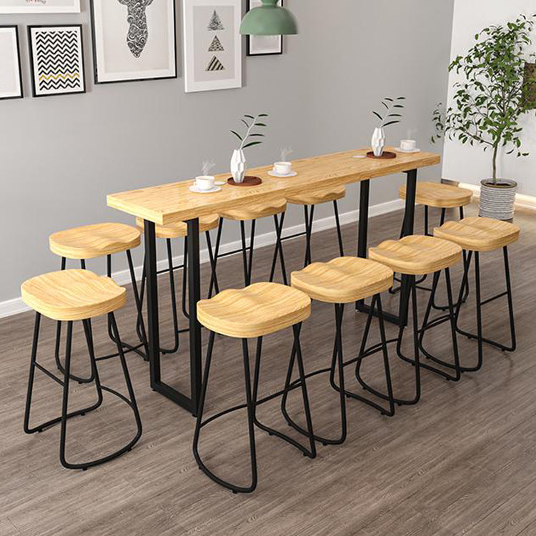 Contemporary Natural Solid Wood Barstool Footrest Restaurant Stool Clearhalo 'Bar Furniture' 'Bar Stools' 'bar_stools' 'furn' 'furn_bar_stools' 'Furniture' 'furniture_bar_stools' 'Kitchen & Dining Furniture' 4926502