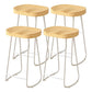 Contemporary Natural Solid Wood Barstool Footrest Restaurant Stool White 4 Piece Set Bar Stool(30"H) Clearhalo 'Bar Furniture' 'Bar Stools' 'bar_stools' 'furn' 'furn_bar_stools' 'Furniture' 'furniture_bar_stools' 'Kitchen & Dining Furniture' 4926504