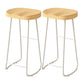 Contemporary Natural Solid Wood Barstool Footrest Restaurant Stool White 2 Piece Set Bar Stool(33"H) Clearhalo 'Bar Furniture' 'Bar Stools' 'bar_stools' 'furn' 'furn_bar_stools' 'Furniture' 'furniture_bar_stools' 'Kitchen & Dining Furniture' 4926507