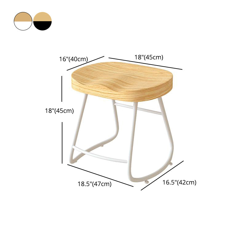 Contemporary Natural Solid Wood Barstool Footrest Restaurant Stool Clearhalo 'Bar Furniture' 'Bar Stools' 'bar_stools' 'furn' 'furn_bar_stools' 'Furniture' 'furniture_bar_stools' 'Kitchen & Dining Furniture' 4926509