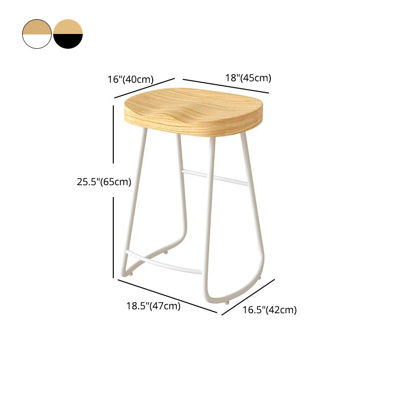 Contemporary Natural Solid Wood Barstool Footrest Restaurant Stool Clearhalo 'Bar Furniture' 'Bar Stools' 'bar_stools' 'furn' 'furn_bar_stools' 'Furniture' 'furniture_bar_stools' 'Kitchen & Dining Furniture' 4926511