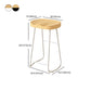 Contemporary Natural Solid Wood Barstool Footrest Restaurant Stool Clearhalo 'Bar Furniture' 'Bar Stools' 'bar_stools' 'furn' 'furn_bar_stools' 'Furniture' 'furniture_bar_stools' 'Kitchen & Dining Furniture' 4926512