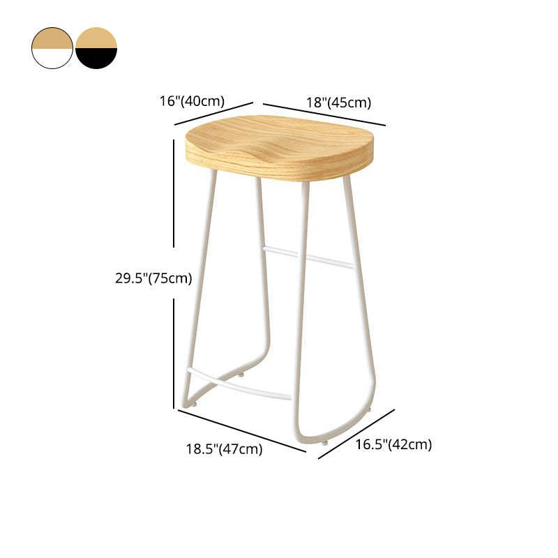 Contemporary Natural Solid Wood Barstool Footrest Restaurant Stool Clearhalo 'Bar Furniture' 'Bar Stools' 'bar_stools' 'furn' 'furn_bar_stools' 'Furniture' 'furniture_bar_stools' 'Kitchen & Dining Furniture' 4926512