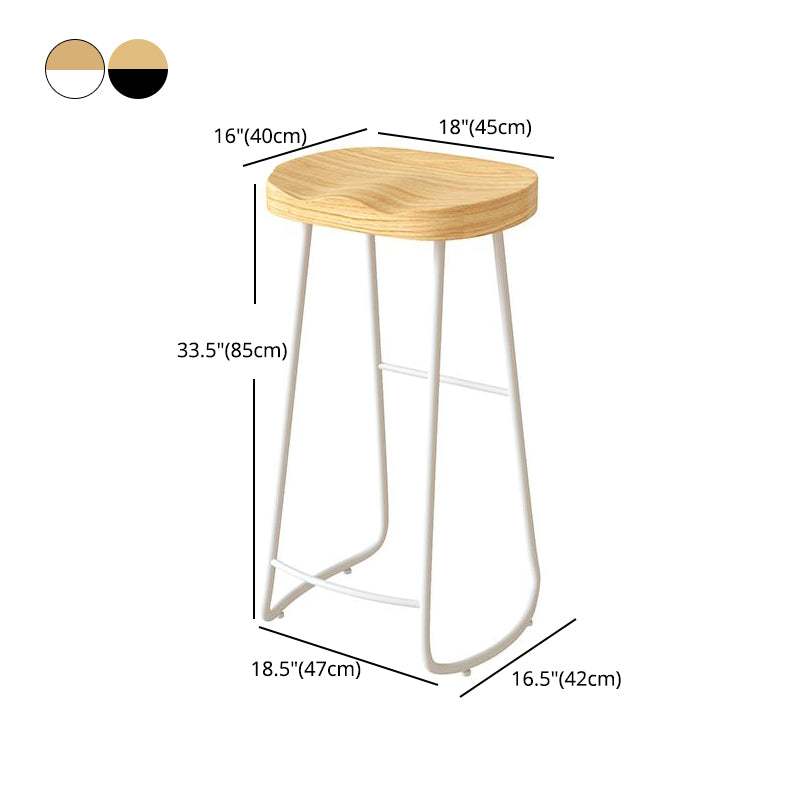 Contemporary Natural Solid Wood Barstool Footrest Restaurant Stool Clearhalo 'Bar Furniture' 'Bar Stools' 'bar_stools' 'furn' 'furn_bar_stools' 'Furniture' 'furniture_bar_stools' 'Kitchen & Dining Furniture' 4926513