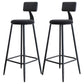 Scandinavian Matte Finish Velvet Counter Stool Footrest Home Barstool Black 2 Piece Set Clearhalo 'Bar Furniture' 'Bar Stools' 'bar_stools' 'furn' 'furn_bar_stools' 'Furniture' 'furniture_bar_stools' 'Kitchen & Dining Furniture' 4926517