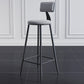 Scandinavian Matte Finish Velvet Counter Stool Footrest Home Barstool Grey 1 Piece Clearhalo 'Bar Furniture' 'Bar Stools' 'bar_stools' 'furn' 'furn_bar_stools' 'Furniture' 'furniture_bar_stools' 'Kitchen & Dining Furniture' 4926521