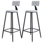 Scandinavian Matte Finish Velvet Counter Stool Footrest Home Barstool White 2 Piece Set Clearhalo 'Bar Furniture' 'Bar Stools' 'bar_stools' 'furn' 'furn_bar_stools' 'Furniture' 'furniture_bar_stools' 'Kitchen & Dining Furniture' 4926529