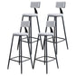 Scandinavian Matte Finish Velvet Counter Stool Footrest Home Barstool White 4 Piece Set Clearhalo 'Bar Furniture' 'Bar Stools' 'bar_stools' 'furn' 'furn_bar_stools' 'Furniture' 'furniture_bar_stools' 'Kitchen & Dining Furniture' 4926531