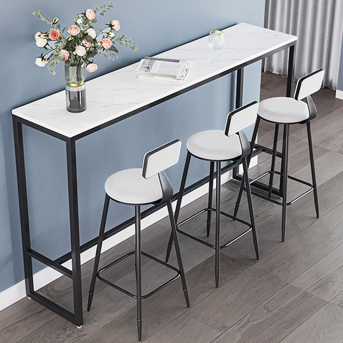 Scandinavian Matte Finish Velvet Counter Stool Footrest Home Barstool Clearhalo 'Bar Furniture' 'Bar Stools' 'bar_stools' 'furn' 'furn_bar_stools' 'Furniture' 'furniture_bar_stools' 'Kitchen & Dining Furniture' 4926539