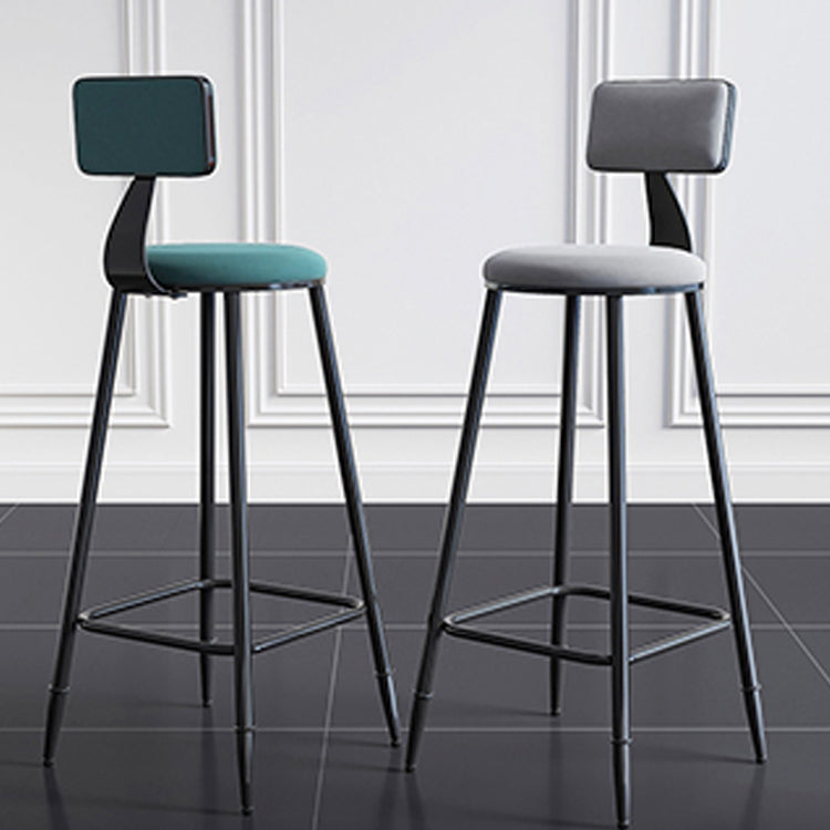 Scandinavian Matte Finish Velvet Counter Stool Footrest Home Barstool Clearhalo 'Bar Furniture' 'Bar Stools' 'bar_stools' 'furn' 'furn_bar_stools' 'Furniture' 'furniture_bar_stools' 'Kitchen & Dining Furniture' 4926542