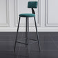 Scandinavian Matte Finish Velvet Counter Stool Footrest Home Barstool Green 1 Piece Clearhalo 'Bar Furniture' 'Bar Stools' 'bar_stools' 'furn' 'furn_bar_stools' 'Furniture' 'furniture_bar_stools' 'Kitchen & Dining Furniture' 4926547