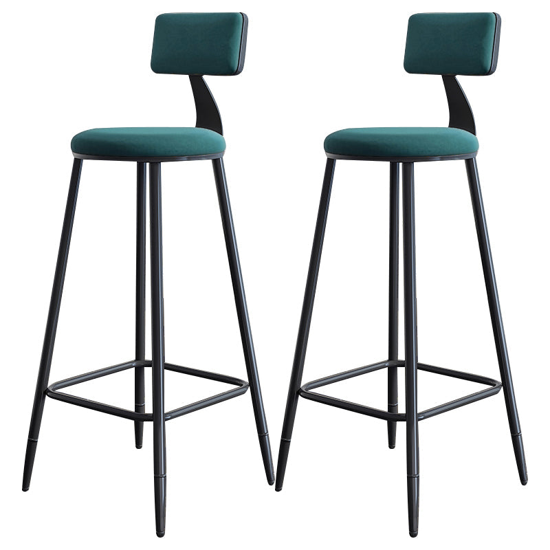 Scandinavian Matte Finish Velvet Counter Stool Footrest Home Barstool Green 2 Piece Set Clearhalo 'Bar Furniture' 'Bar Stools' 'bar_stools' 'furn' 'furn_bar_stools' 'Furniture' 'furniture_bar_stools' 'Kitchen & Dining Furniture' 4926548