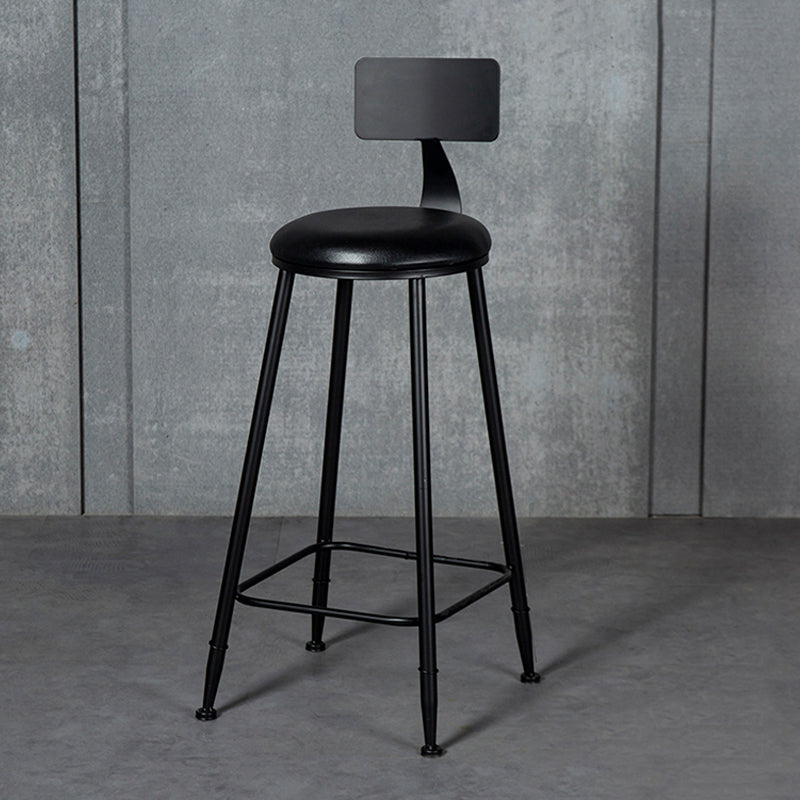 Scandinavian Matte Finish Velvet Counter Stool Footrest Home Barstool Gloss Black 1 Piece Clearhalo 'Bar Furniture' 'Bar Stools' 'bar_stools' 'furn' 'furn_bar_stools' 'Furniture' 'furniture_bar_stools' 'Kitchen & Dining Furniture' 4926550